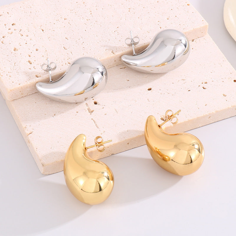 Wholesale Drop Geometric Versatile Gold Plated Earrings